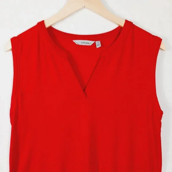 Athleta, Red dress, Size Medium, Sleeveless, V Neck, Soft, Athleisure, Sporty - Picture 4 of 14